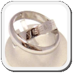 immagine fede nuziale in oro bianco doppia impernata, immagine anello in oro bianco doppio impernato, immagine fedi nuziali