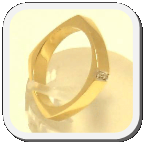 immagine fede nuziale in oro giallo squadrata con diamanti, immagine anello in oro giallo squadrato con diamanti, immagine fedi nuziali