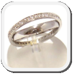 immagine fede nuziale in oro bianco doppia impernata con diamanti, immagine anello in oro bianco doppio impernato con diamanti, immagine fedi nuziali