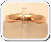 immagine fede nuziale in oro rosa con diamante, immagine anello in oro rosa con diamante, immagine fedi nuziali