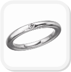 immagine fede nuziale in oro bianco con diamante, immagine anello in oro bianco con diamante, immagine fedi nuziali