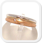 immagine fede nuziale in oro bianco e rosa con diamanti, immagine anello in oro bianco e rosa con diamanti, immagine fedi nuziali