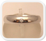 immagine fede nuziale in oro bianco con diamante, immagine anello in oro bianco con diamante, immagine fedi nuziali
