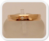 immagine fede nuziale in oro rosa con diamante, immagine anello in oro rosa con diamante, immagine fedi nuziali