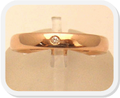 immagine fede nuziale in oro rosa con diamante, immagine anello in oro rosa con diamante, immagine fedi nuziali