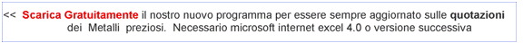 programma per visualizzare in tempo reale le quotazione dei metalli prezziosi, cambio e petrolio