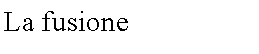 Text Box: La fusione