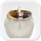 immagine fede nuziale in oro bianco e giallo con diamanti, immagine anello in oro bianco e giallo con diamanti, immagine fedi nuziali