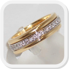 immagine fede nuziale in oro bianco e giallo con diamanti, immagine anello in oro bianco e giallo con diamanti, immagine fedi nuziali