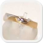 immagine fede nuziale in oro bianco e giallo con diamante, immagine anello in oro bianco e giallo con diamante, immagine fedi nuziali