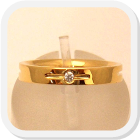 immagine fede nuziale in oro giallo con diamante, immagine anello in oro giallo con diamante, immagine fedi nuziali