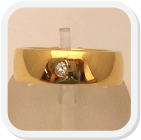immagine fede nuziale in oro giallo con diamante, immagine anello in oro giallo con diamante, immagine fedi nuziali