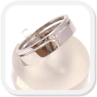 immagine fede nuziale in oro bianco con diamante, immagine anello in oro bianco con diamante, immagine fedi nuziali