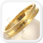 immagine fede nuziale in oro giallo con diamanti, immagine anello in oro giallo con diamanti, immagine fedi nuziali