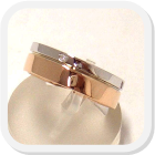 immagine fede nuziale in oro bianco e rosa con diamante, immagine anello in oro bianco e rosa con diamante, immagine fedi nuziali