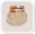 immagine fede nuziale in oro bianco e rosa con diamante, immagine anello in oro bianco e rosa con diamante, immagine fedi nuziali