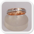 immagine fede nuziale in oro bianco e rosa con diamante, immagine anello in oro bianco e rosa con diamante, immagine fedi nuziali