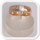 immagine fede nuziale in oro rosa e bianco con diamante, immagine anello in oro rosa e bianco con diamante, immagine fedi nuziali
