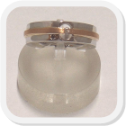 immagine fede nuziale in oro rosa e bianco con diamante, immagine anello in oro rosa e bianco con diamante, immagine fedi nuziali