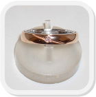 immagine fede nuziale in oro rosa e bianco doppia impernata con diamante, immagine anello in oro rosa e bianco doppio impernato con diamante, immagine fedi nuziali