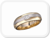 immagine fede nuziale in oro bianco e giallo con diamante, immagine anello in oro bianco e giallo con diamante, immagine fedi nuziali